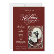 書道 ダンス ワインレッド ヴィンテージ フォト ウェディング