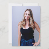 書道 テラコッタ パンパス フォト 卒業 招待状 (裏面)