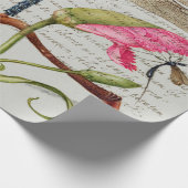 書道（トンボ、カーネーション、梨）  ラッピングペーパー (角)