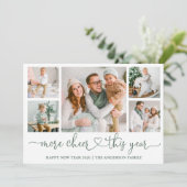 書道 ハート さらなる喜び 5 枚の写真 セージグリーン シーズンカード (スタンド正面)