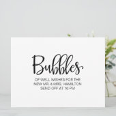 書道 | 「バブル」カスタム 送別サイン 招待状 (スタンド正面)