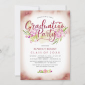 書道 |フローラ水彩卒業パーティー 招待状 (正面)