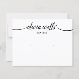 書道 ブラック ホワイト 大きなイヤリング ディスプレイ 招待状