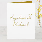 書道 プロフェッショナル エレガント ゴールド カラー カード (黄色い花)