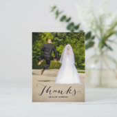書道 | 写真結婚の感謝はがき ポストカード (スタンド正面)