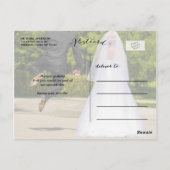 書道 | 写真結婚の感謝はがき ポストカード (裏面)
