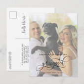 書道、婚約しました 婚約写真 案内ポストカード (正面/裏面)