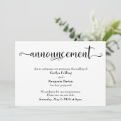 書道 延期結婚発表 招待状 (スタンド正面)