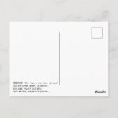 書道「志の広い人」 ポストカード (裏面)