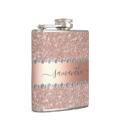 書道 手書き ダイヤモンド ローズゴールド グリッター フラスク (右)
