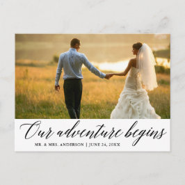 書道 私たちの冒険が始まる ウェディング ポストカード