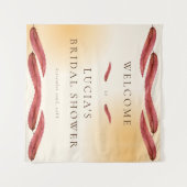 書道 秋の葉 ブライダルシャワー ウェルカム タペストリー (正面(横))