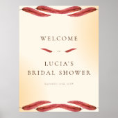 書道 秋の葉 ブライダルシャワー ウェルカム ポスター (正面)