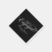 書道 結婚するよ 結婚パーティー 黒 スタンダードカクテルナプキン (角)