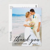 書道 結婚式 花嫁 花婿 写真 サンクス B ポストカード (正面/裏面)