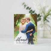 書道 | 結婚 ウェディング 花嫁 花婿 写真 ありがとう ポストカード (スタンド正面)