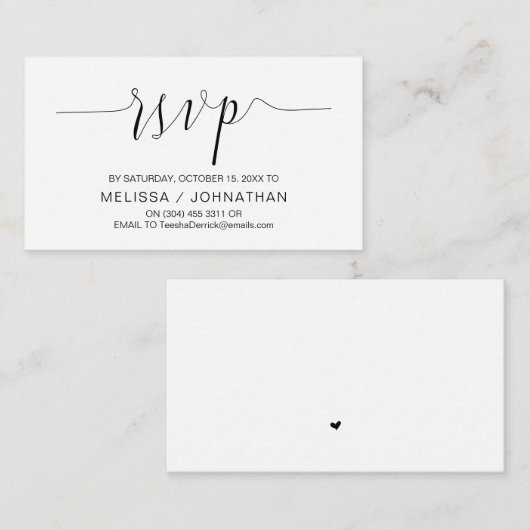 書道、黒結婚字、夕食の出席依頼 エンクロージャーカード (正面/裏面)