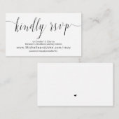 書道、黒結婚字、夕食の出席依頼 エンクロージャーカード (正面/裏面)