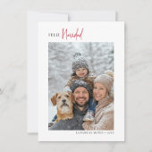 書道Feliz Navidadクリスマスフォトレッド シーズンカード (正面)