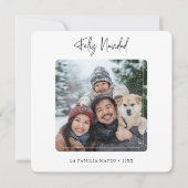 書道Feliz Navidadクリスマスフォト シーズンカード (正面)