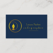 書道Nib金ゴールドフリーランス作家作家 名刺 (正面)