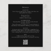 書道QRコードすべて1つの結婚式招待状 チラシ (裏面)