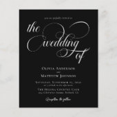 書道QRコードすべて1つの結婚式招待状 チラシ (正面)