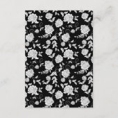 書道QRコードフローラ結婚式RSVPカード エンクロージャーカード (裏面)