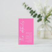 書道QRコードホットピンク結婚ズ詳細 エンクロージャーカード (スタンド正面)