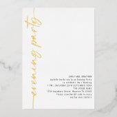 書道QRコード夕べ結婚パーティー実在 箔招待状 (正面)