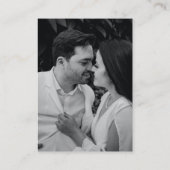 書道QR結婚のRSVPにスキャン エンクロージャーカード (裏面)