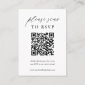 書道QR結婚のRSVPにスキャン エンクロージャーカード (正面)