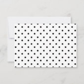 書道RSVPカードテンプレート白黒 出欠カード (裏面)