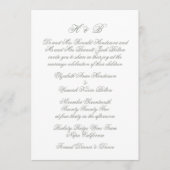 書道Sage Green & White フォーマル結婚's 招待状 (正面)