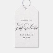 書道S'more Loveカスタムウェディングメッセージカード ギフトタグ (正面)