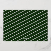 書道Two Photo Collageストライプの Christmas 箔シーズンカード (裏面)