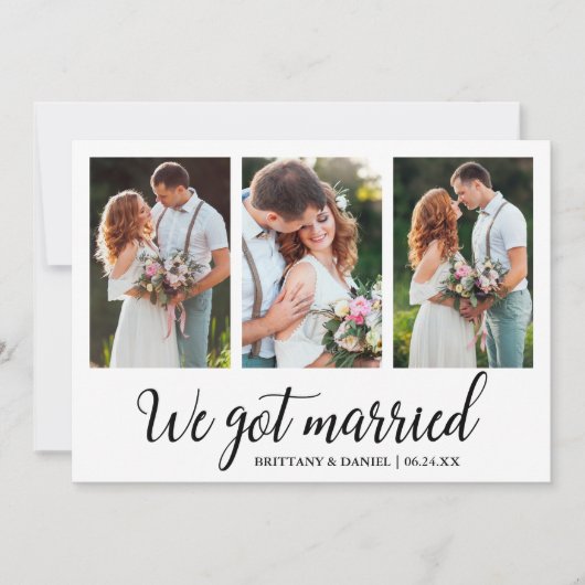 書道We 得 3結婚したフォトカード サンキューカード (正面)