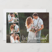 書道We 得 4結婚した写真 案内状 (正面)