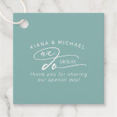 書道We Do Thank Youティール(緑がかった色)ID886 フェイバータグ (正面)