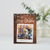 書道Wood Lightsインスタントカメラ写真 ポストカード (スタンド正面)