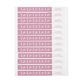 書道XOXOのエレガントなバレンタインデー ラップアラウンドラベル (シート)