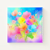 書開花：カスタマイズ可能な正方形の日記 ノートブック (裏面)