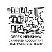 書類に手を染めた公認会計士 ラバースタンプ (インプリント)