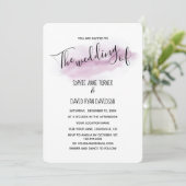 書魅力的道ピンクの水の色結婚の 招待状 (スタンド正面)