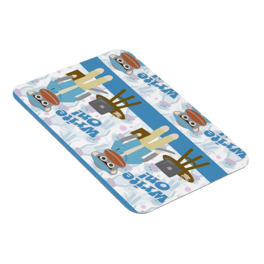 書!ライターソックサル作家おもしろい マグネット (右側)