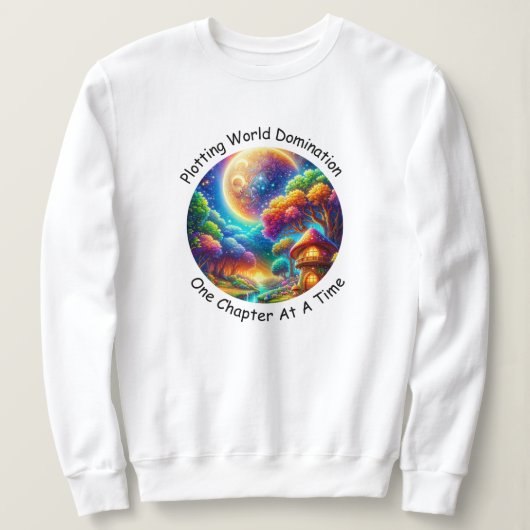 書.編集：繰り返し – 女性書のTシャツ スウェットシャツ (デザイン正面)