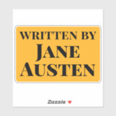 書Jane Austen Yellow Black Serif文字 シール (シート)