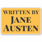 書Jane Austen Yellow Black Serif文字 シール (正面)