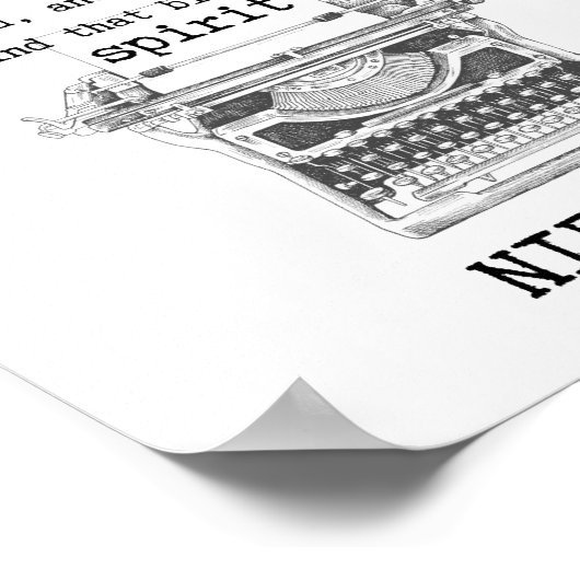 書Netzscheによる血液型タイプライター引用文 ポスター (角)