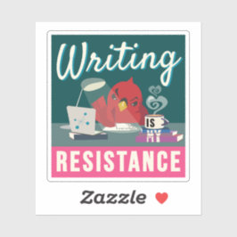 「書s is My Resistance」コンパクトな長方形 シール